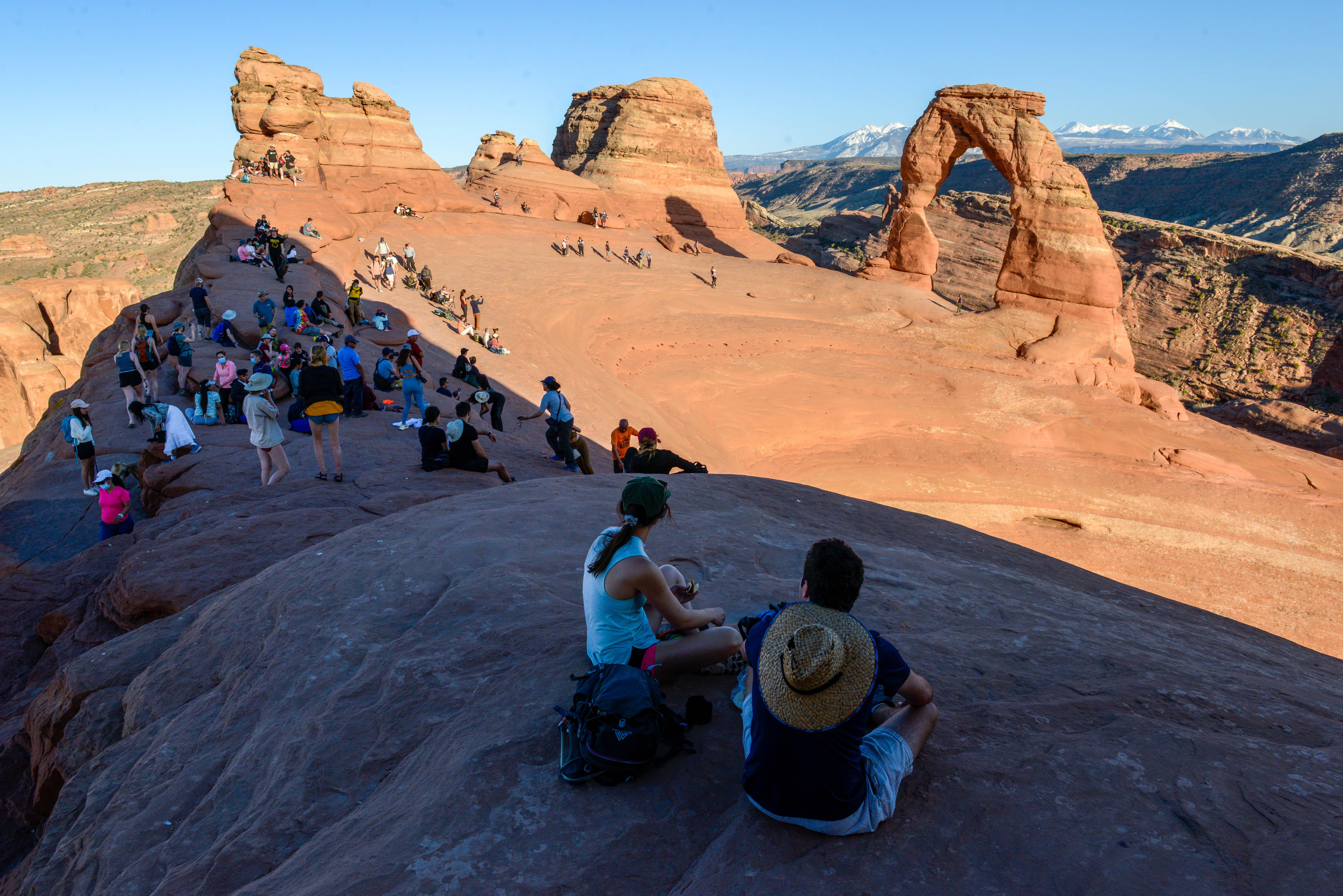 Delicate Arch sandstone formation in Arches National Park, Utah
