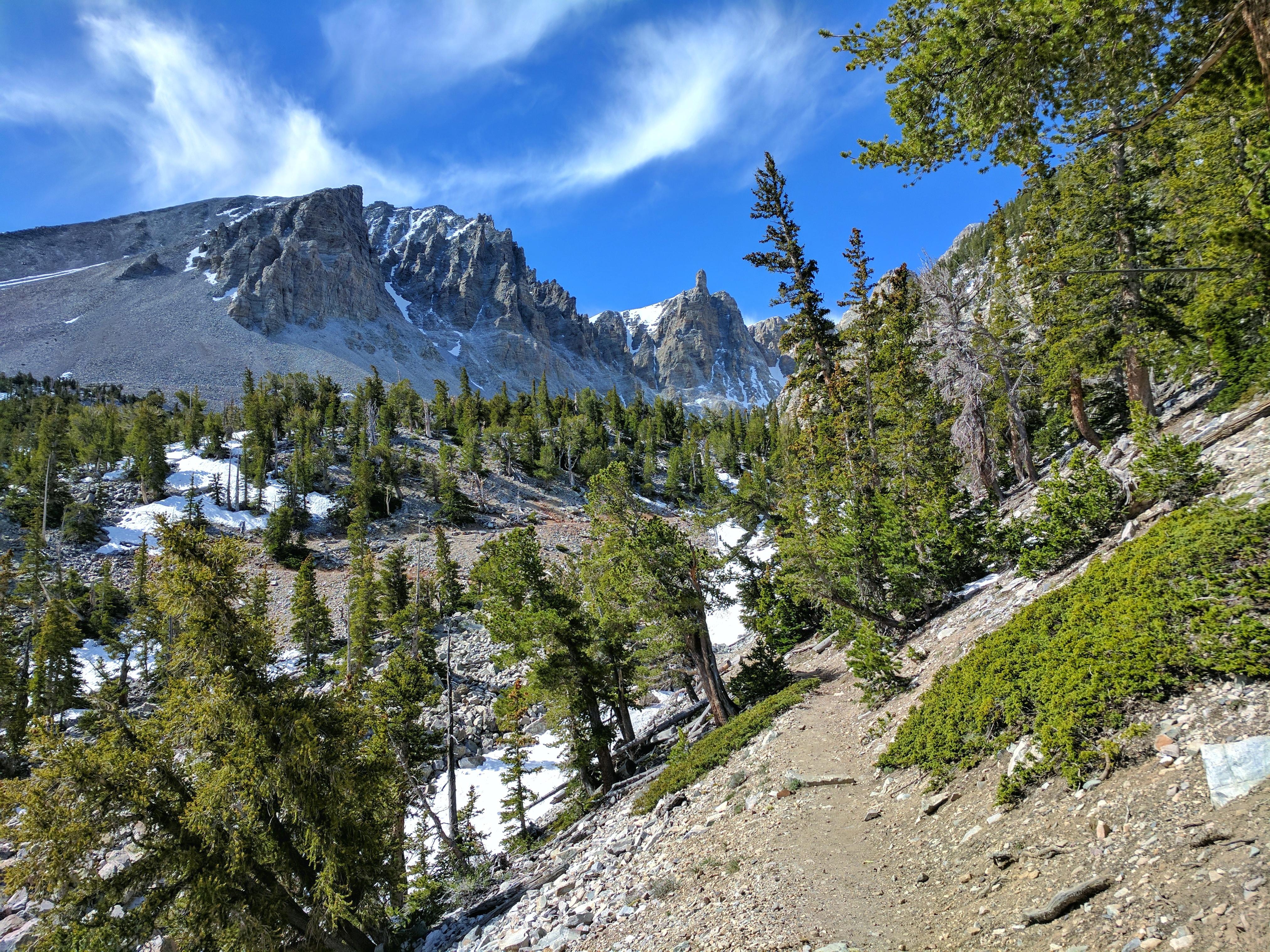 Wheeler Peak rising above alpine terrain in Great Basin National Park, Nevada