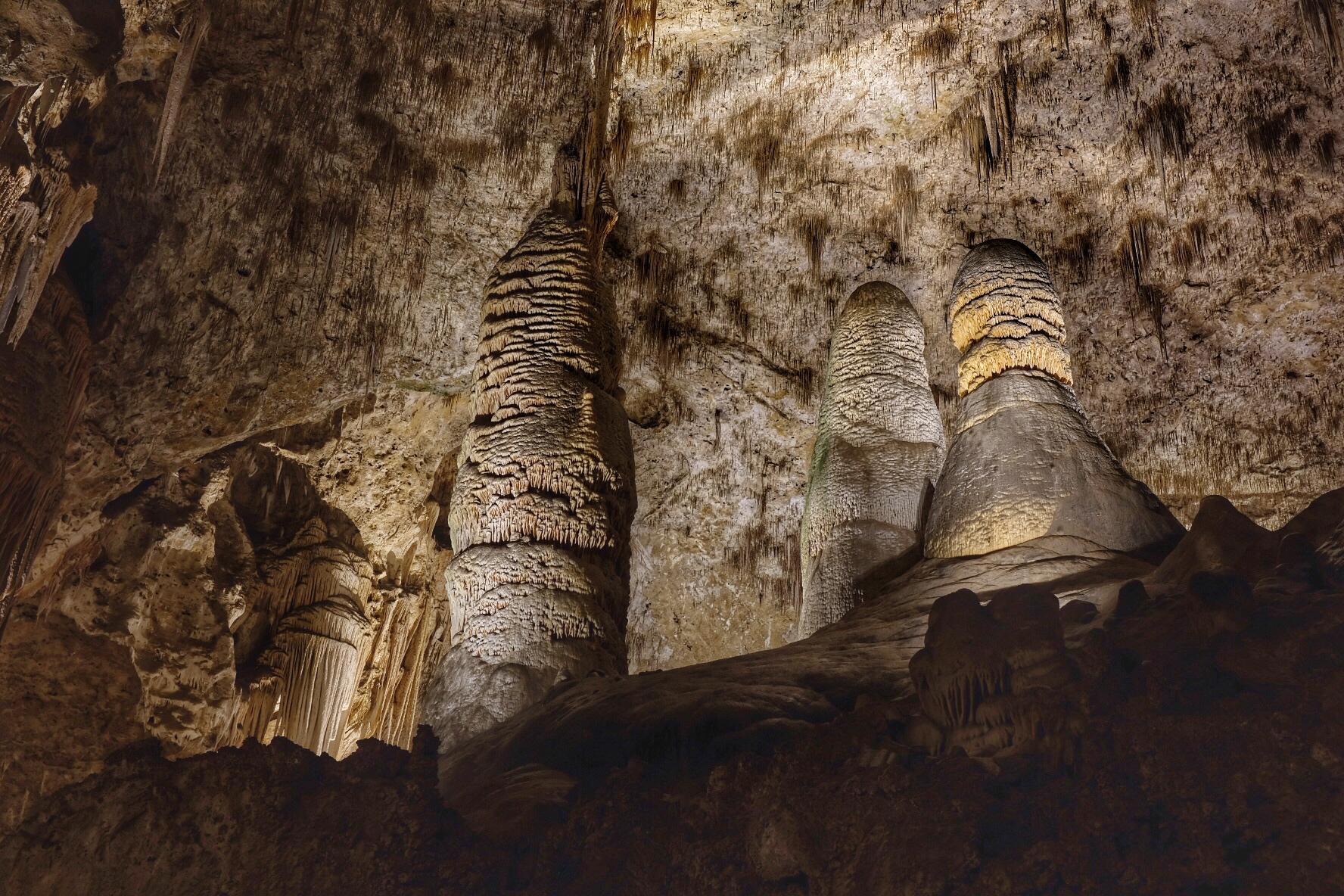 Rugged Chihuahuan Desert trail and rocky canyon in Carlsbad Caverns National Park, New Mexico