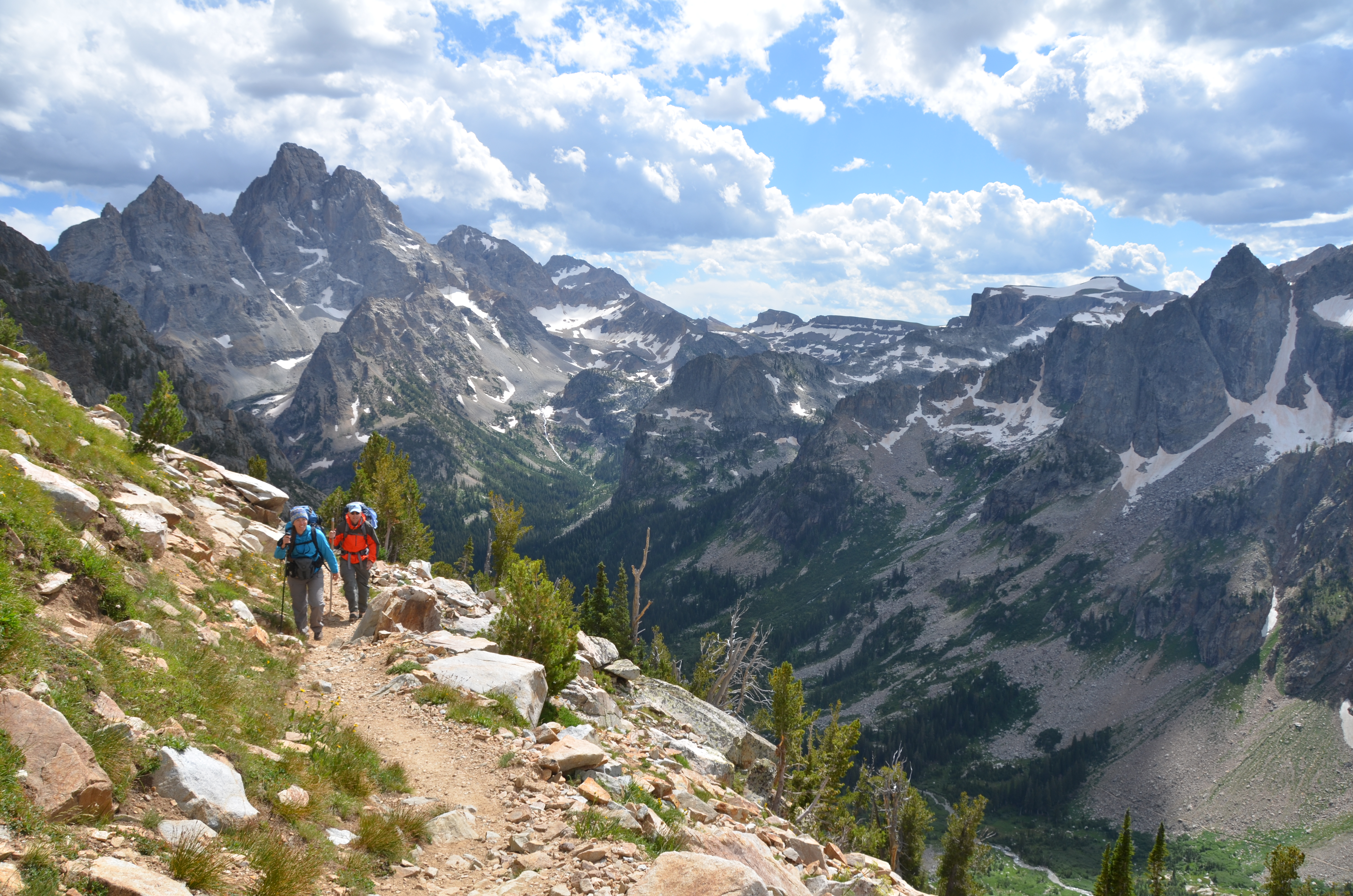 The Teton Range rising above an autumn valley in Wyoming