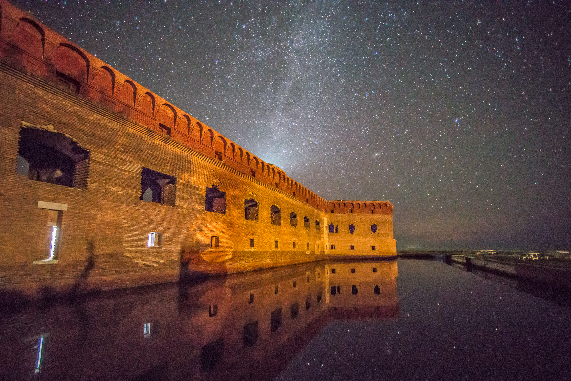 Fort Jefferson and turquoise water at Dry Tortugas National Park, Florida