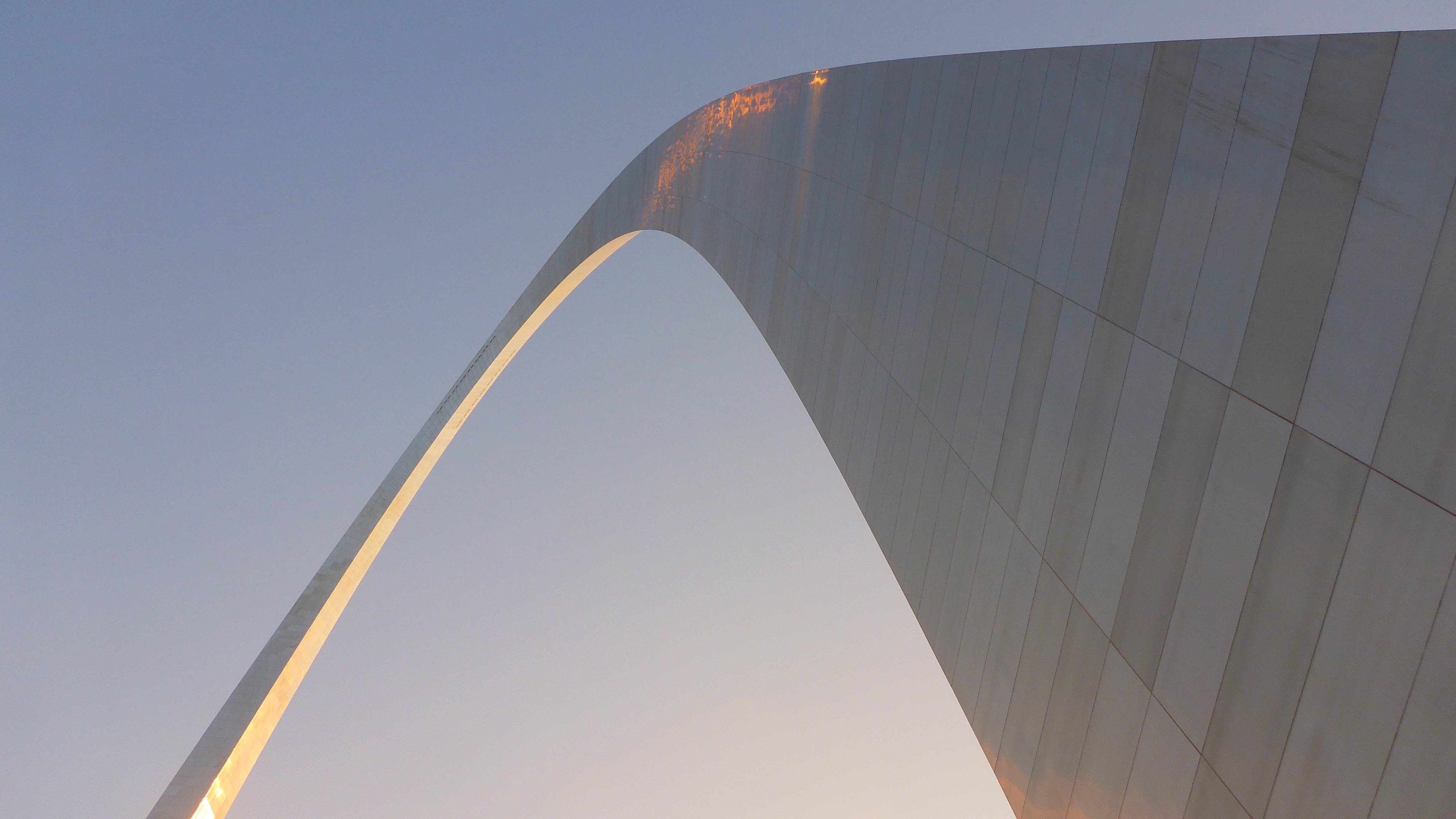 The Gateway Arch rising above the St. Louis riverfront at Gateway Arch National Park