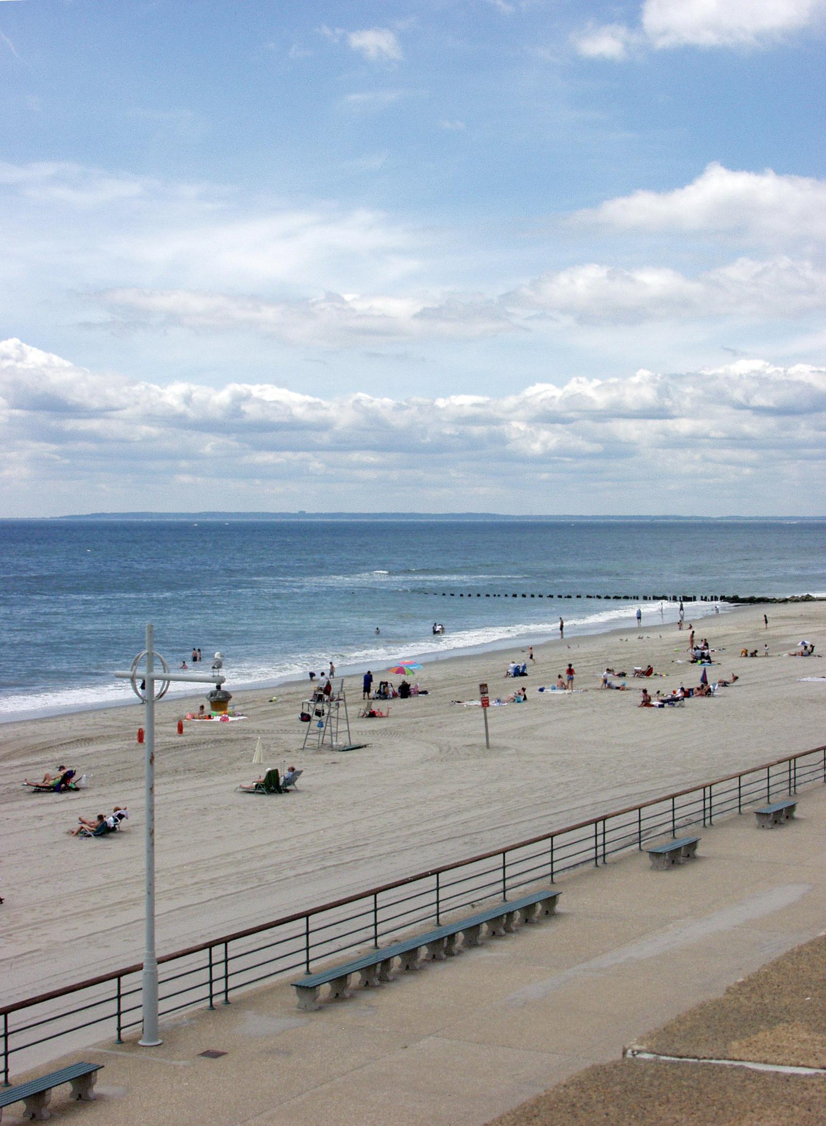 Sand dunes and beach grass at Sandy Hook in Gateway National Recreation Area